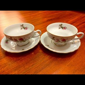 2 cup&saucer Royal Rose fine china of Japan